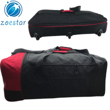 Large Folding Duffel Bag with Wheels Collapsible Rolling Travel Jumbo Cargo Trolley Bag